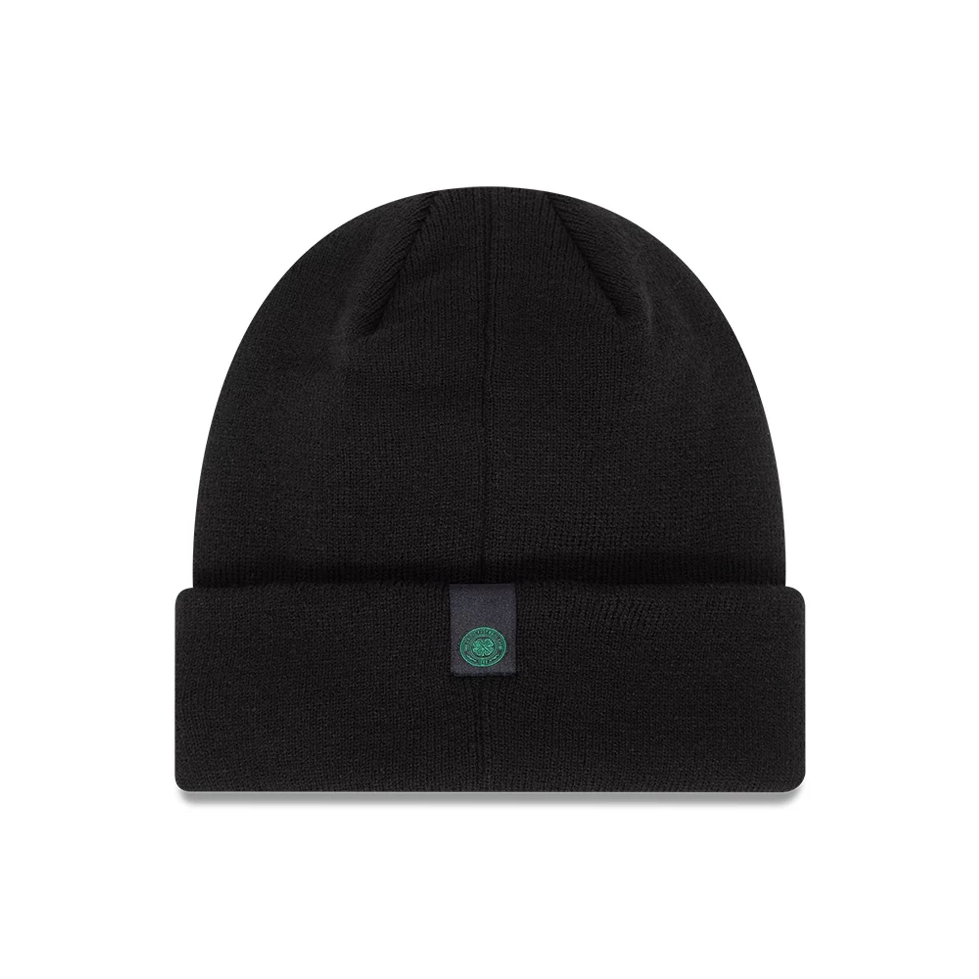 This is a Celtic FC Coordinate Black Cuff Knit Beanie Hat 2