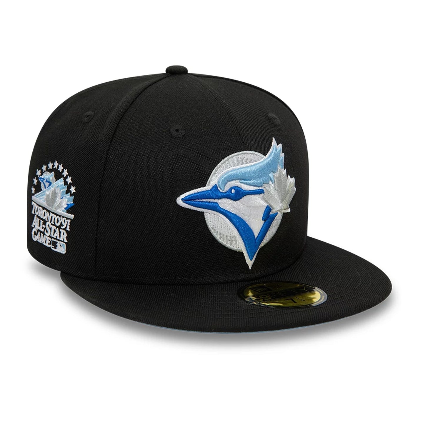 This is a Toronto Blue Jays MLB Pop Visor Black 59FIFTY Fitted Cap 3