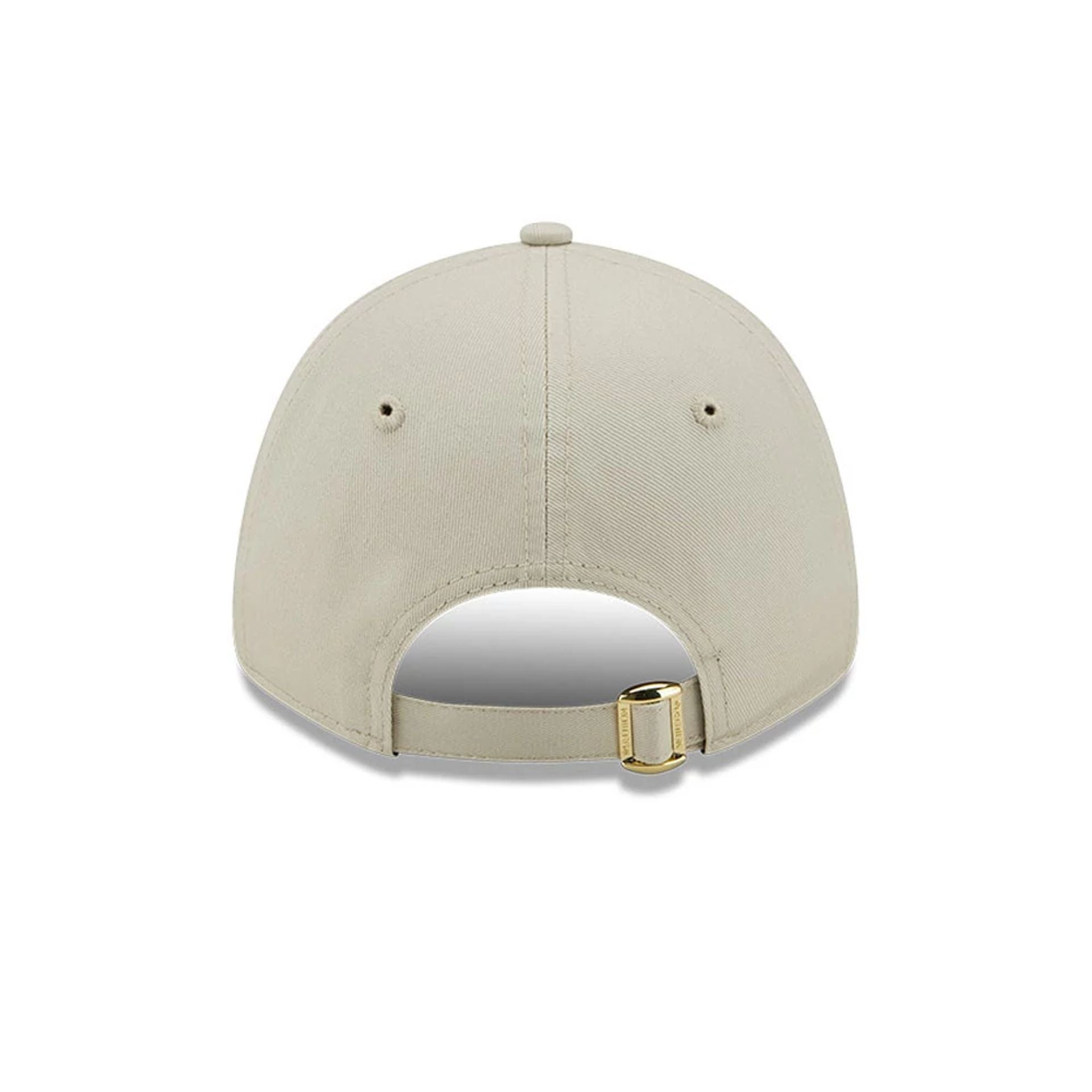 This is a New York Yankees Womens Metallic Logo Cream 9FORTY Adjustable Cap 3