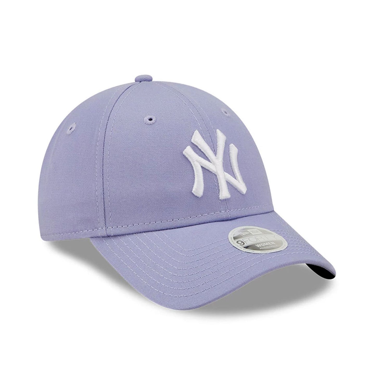 This is a New York Yankees League Essentials Womens Lilac 9FORTY Adjustable Cap 1