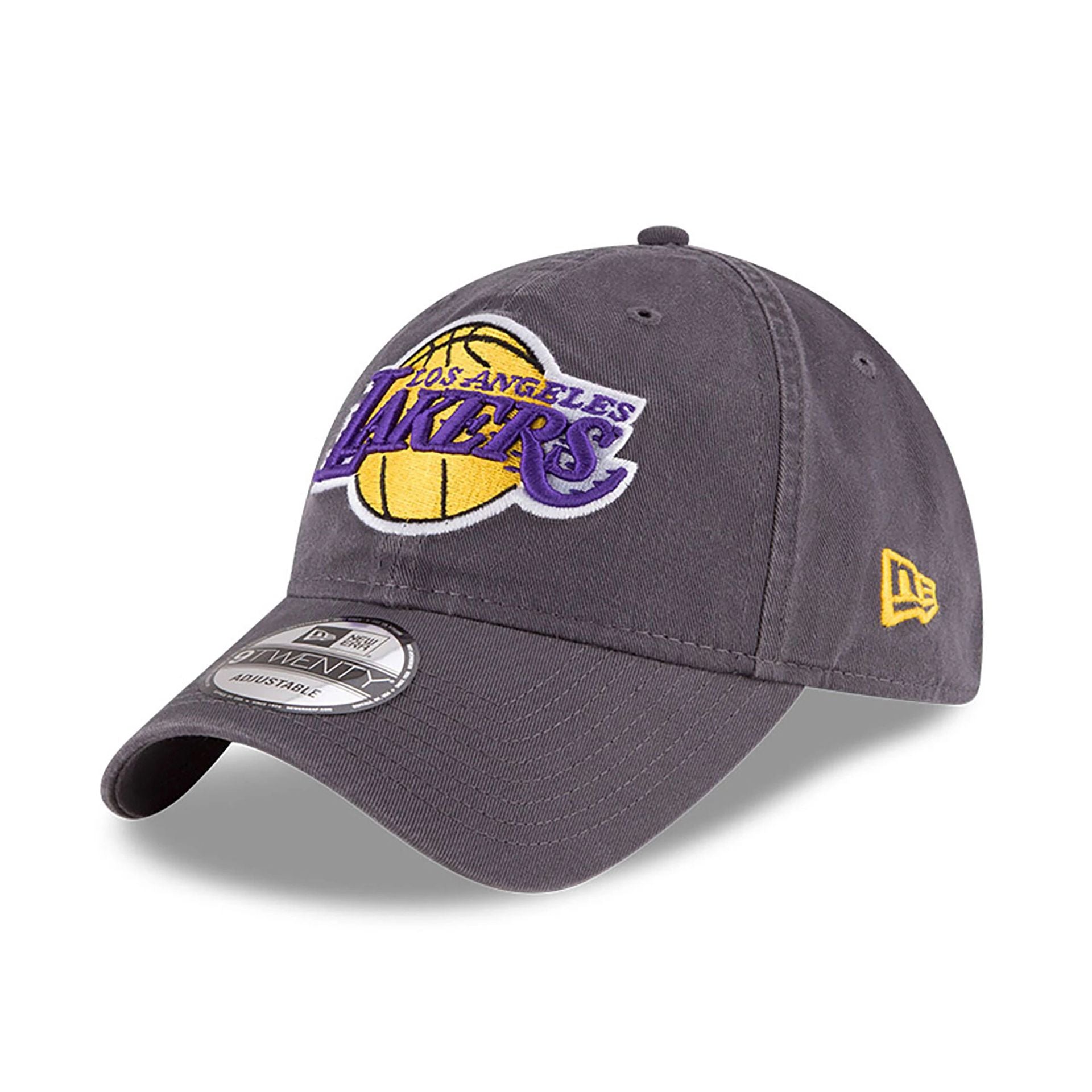 This is a LA Lakers NBA Core Classic Dark Grey 9TWENTY Adjustable Cap 1