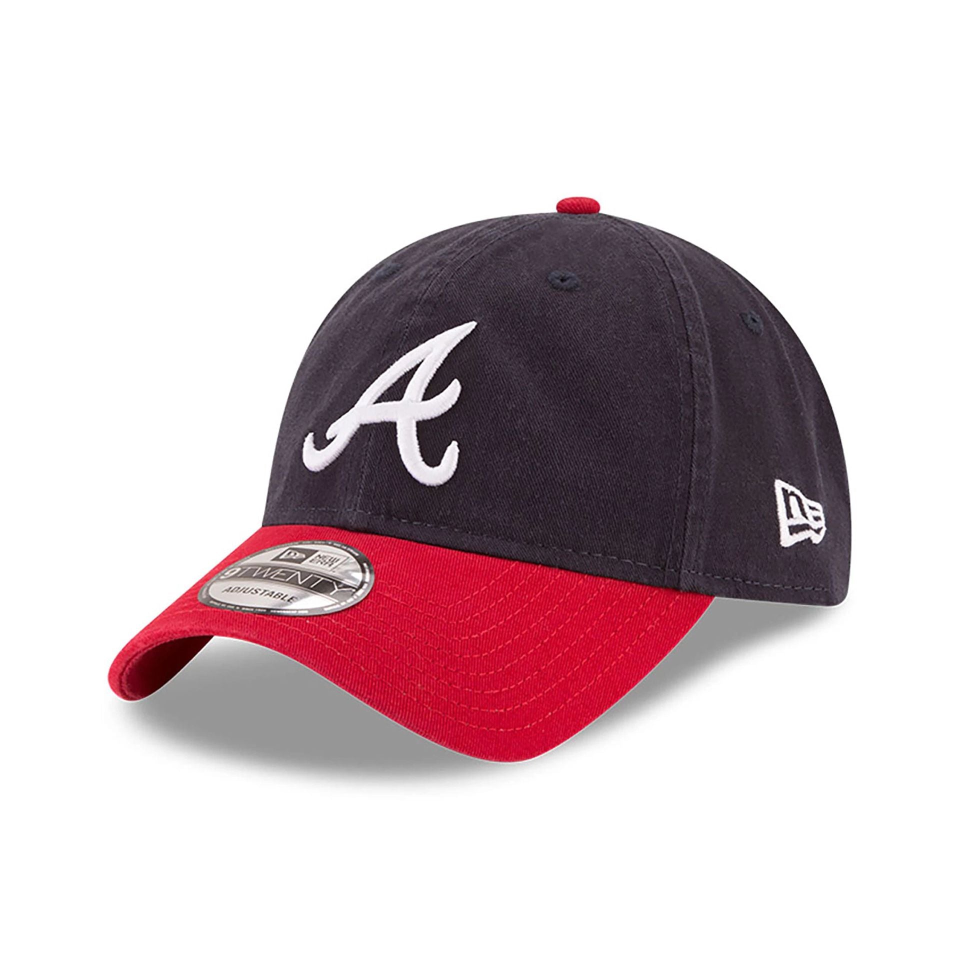 This is a Atlanta Braves MLB Core Classic Navy and Red 9TWENTY Adjustable Cap 1