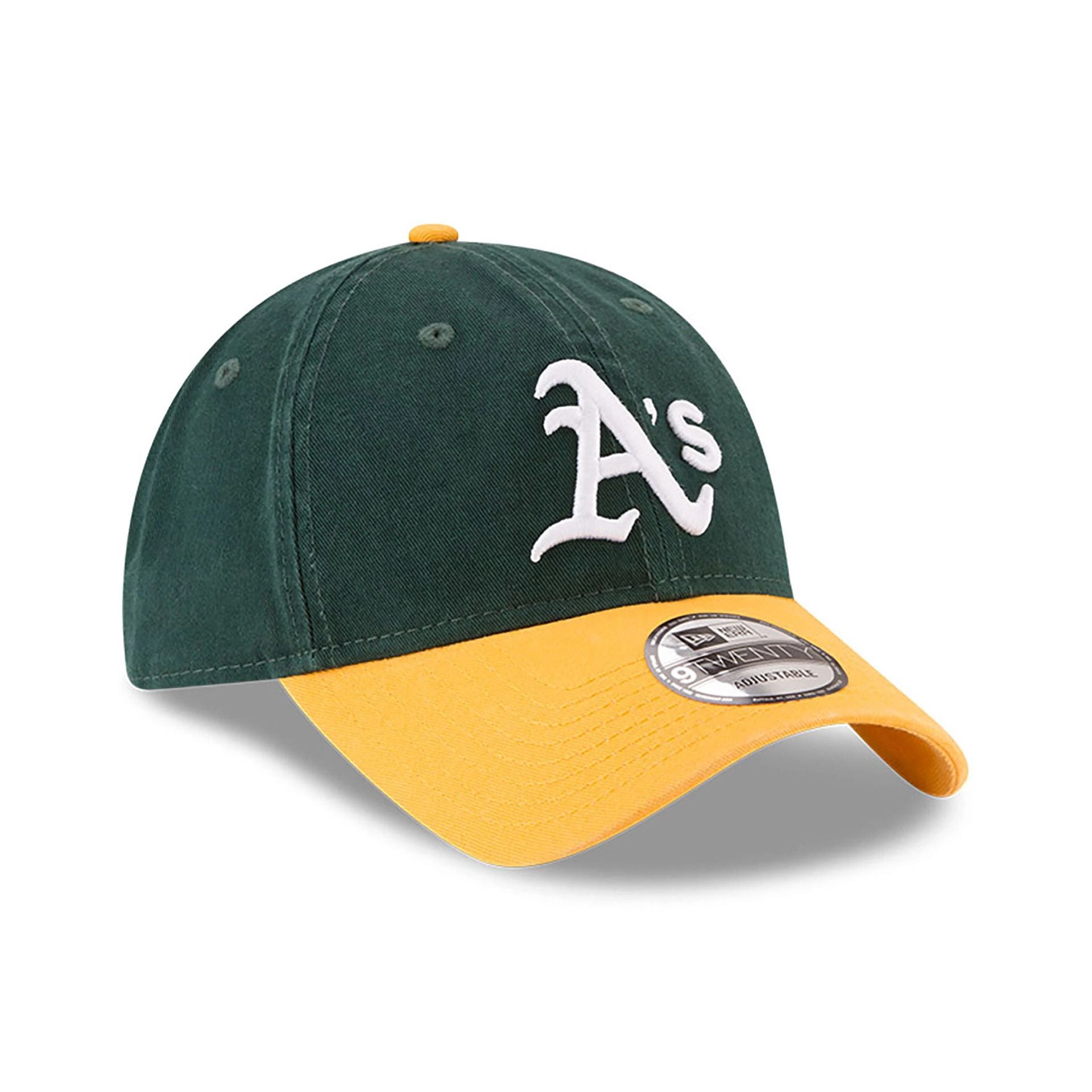 This is a Oakland Athletics MLB Core Classic Dark Green and Yellow 9TWENTY Adjustable Cap 1