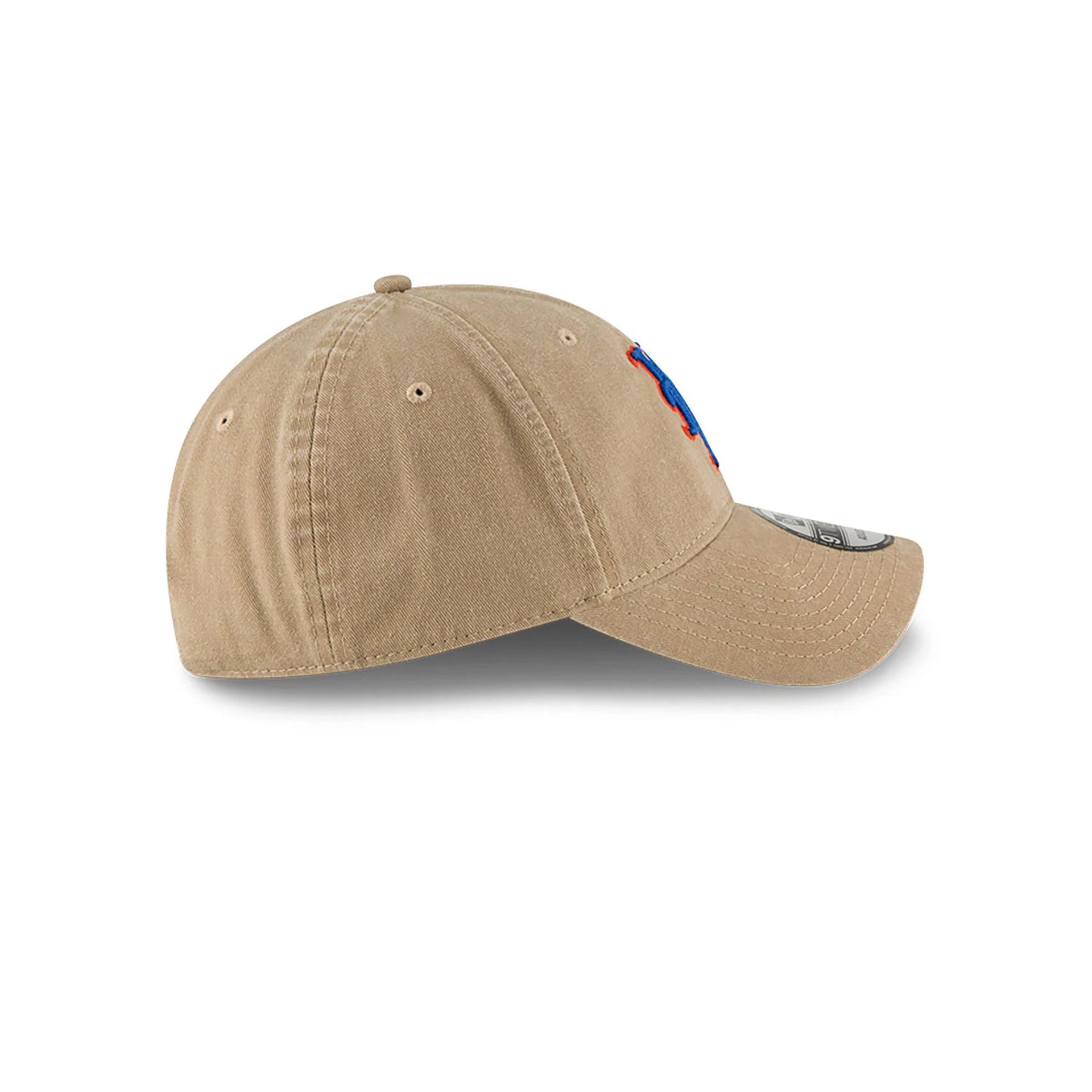 This is a New York Mets MLB Core Classic Beige 9TWENTY Adjustable Cap 5