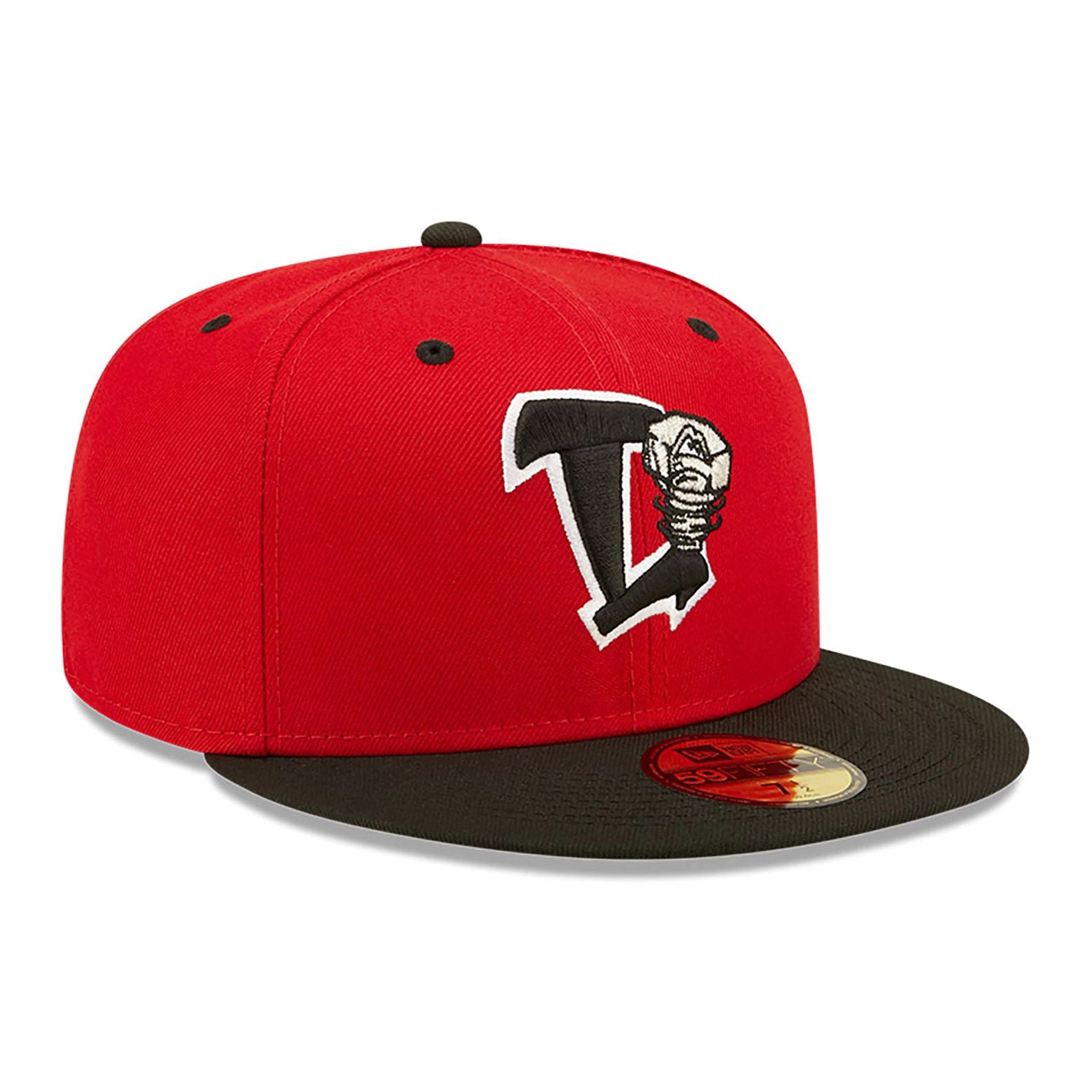 This is a Lansing Lugnuts MiLB On Field Red 59FIFTY Fitted Cap 4