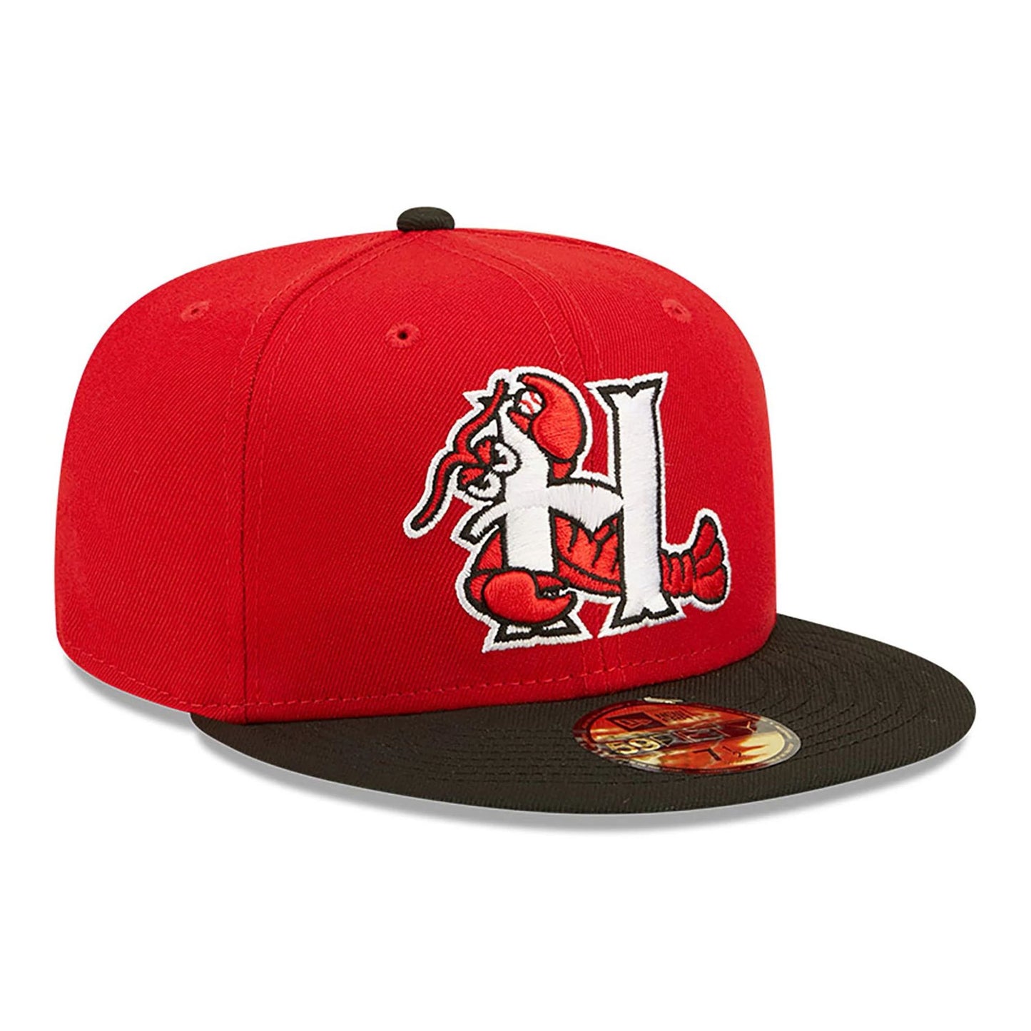 This is a Hickory Crawdads MiLB Red 59FIFTY Fitted Cap 4