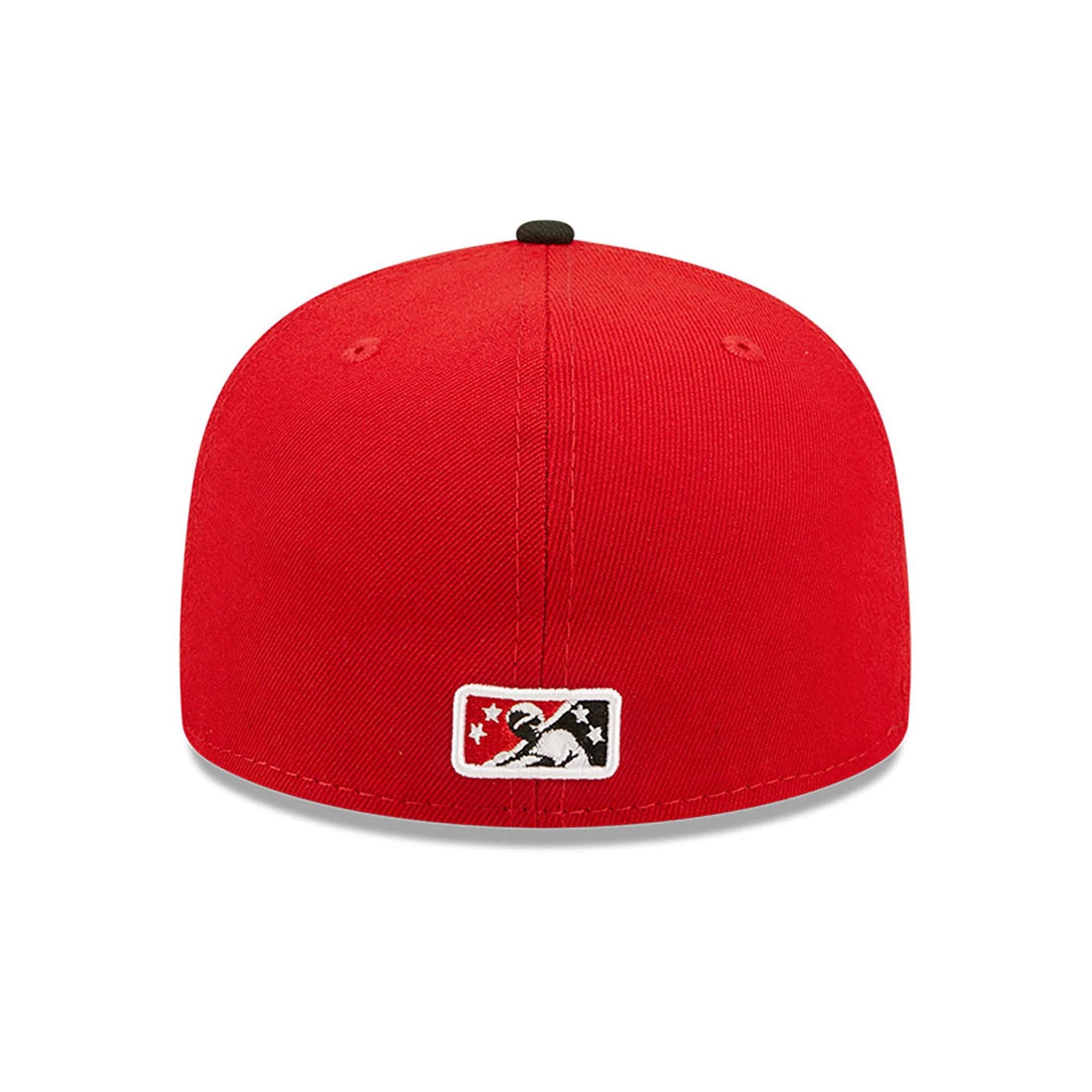 This is a Hickory Crawdads MiLB Red 59FIFTY Fitted Cap 6