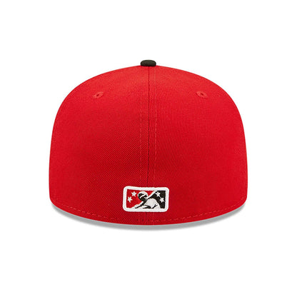 This is a Hickory Crawdads MiLB Red 59FIFTY Fitted Cap 6