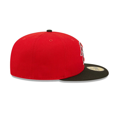 This is a Hickory Crawdads MiLB Red 59FIFTY Fitted Cap 7