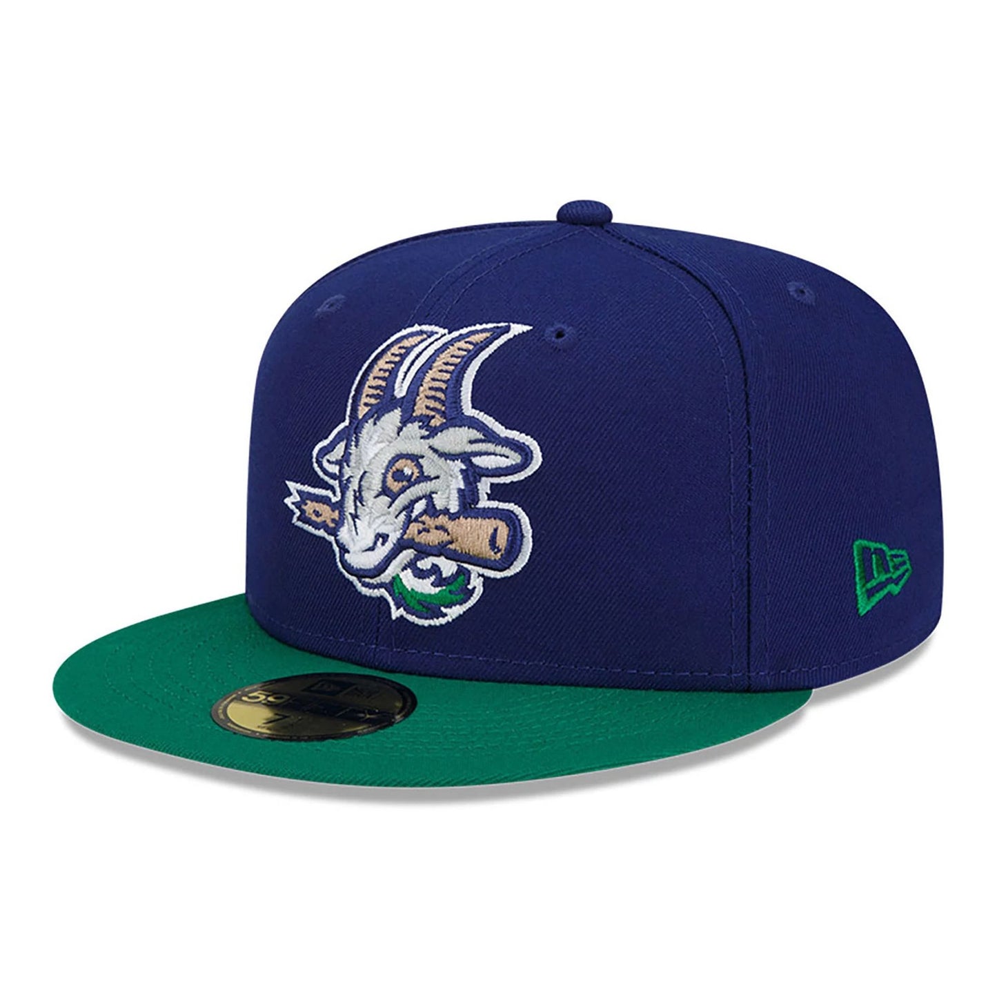 This is a Hartford Yard Goats MiLB Blue 59FIFTY Fitted Cap 1