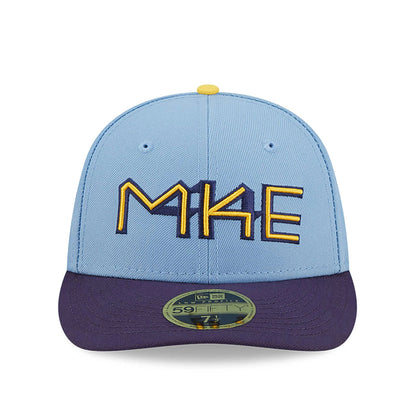 This is a Milwaukee Brewers MLB City Connect 2024 Light Blue Low Profile 59FIFTY Fitted Cap 3