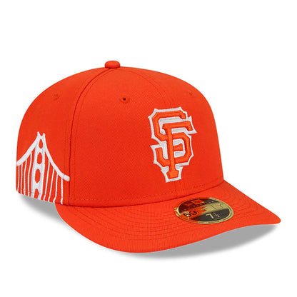 This is a San Francisco Giants MLB City Connect 2024 Orange Low Profile 59FIFTY Fitted Cap 1