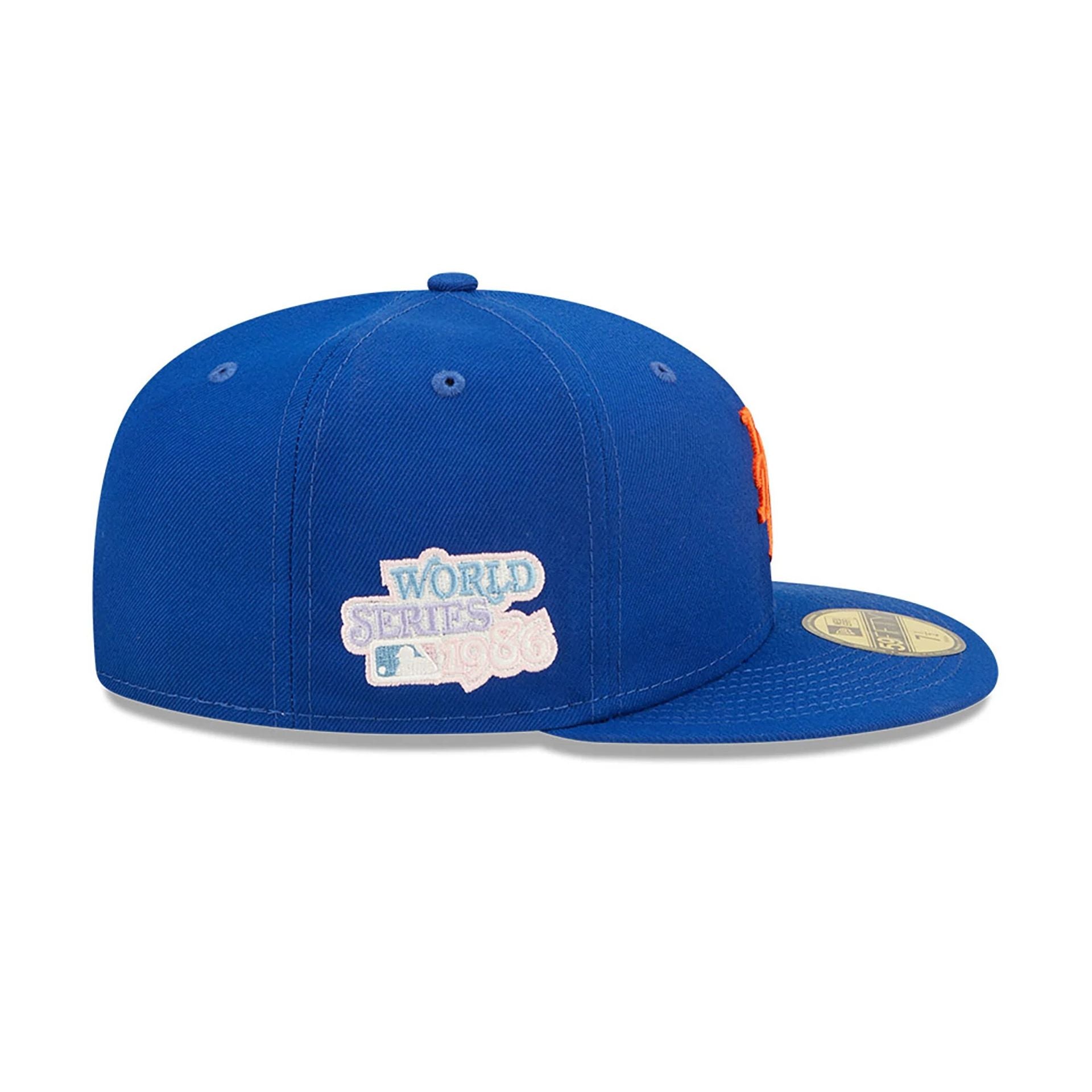 This is a New York Mets MLB Pop Sweat Blue 59FIFTY Fitted Cap 5