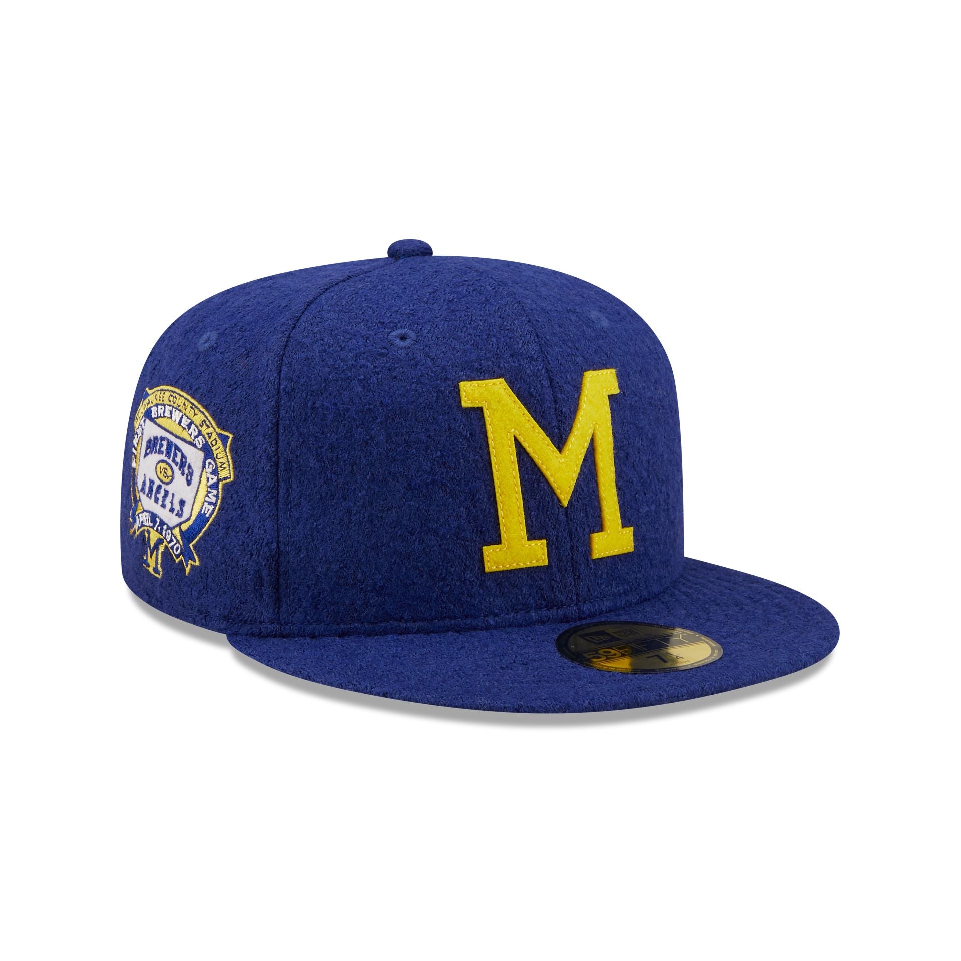 This is a Milwaukee Brewers Wool Blue 59FIFTY Fitted Cap 3