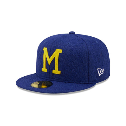 This is a Milwaukee Brewers Wool Blue 59FIFTY Fitted Cap 1