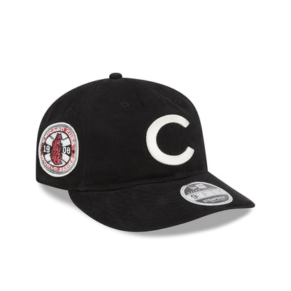 This is a Chicago Cubs MLB Cooperstown Black Retro Crown 9FIFTY Strapback Cap 1