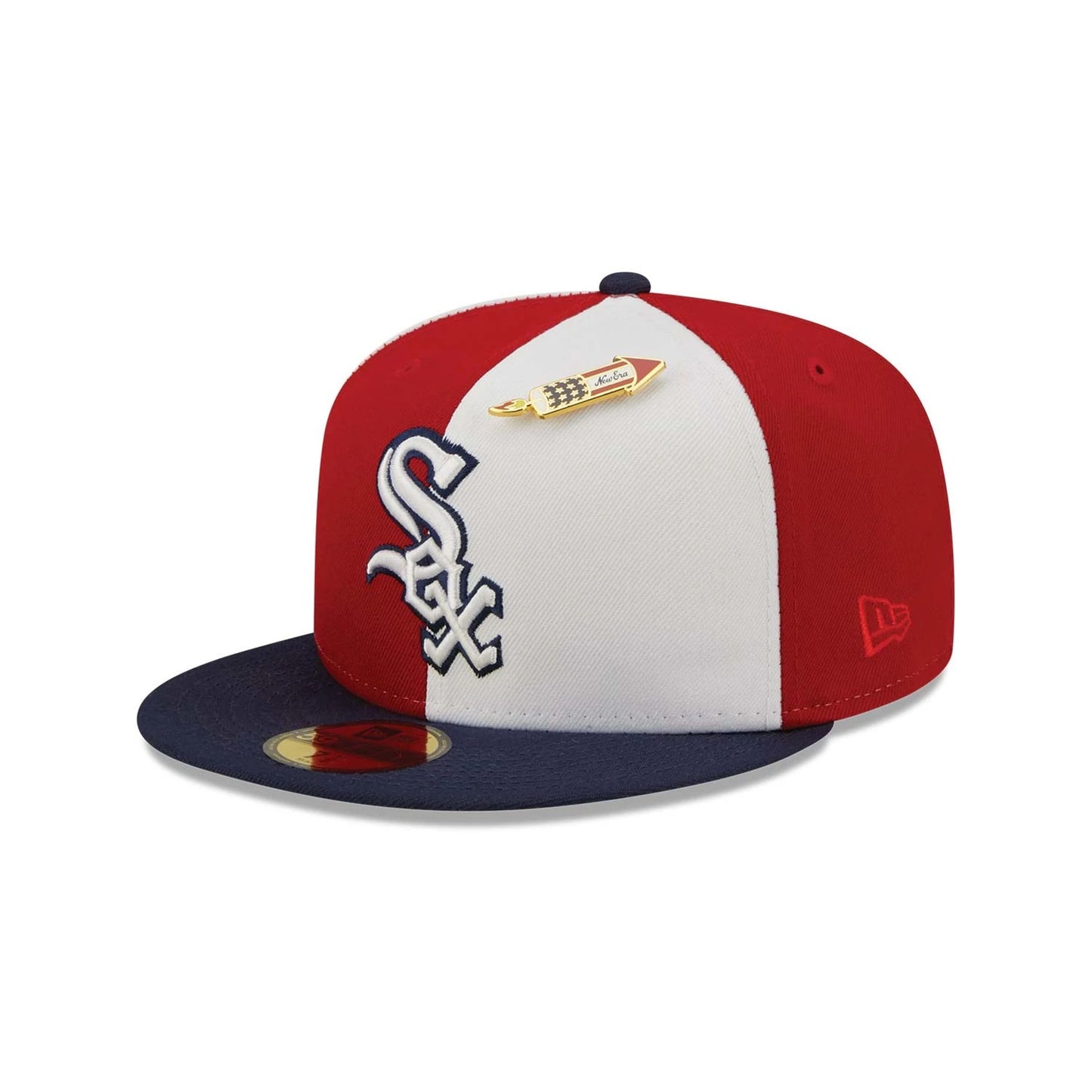 This is a Chicago White Sox Pinwheel Americana Red 59FIFTY Fitted Cap 3