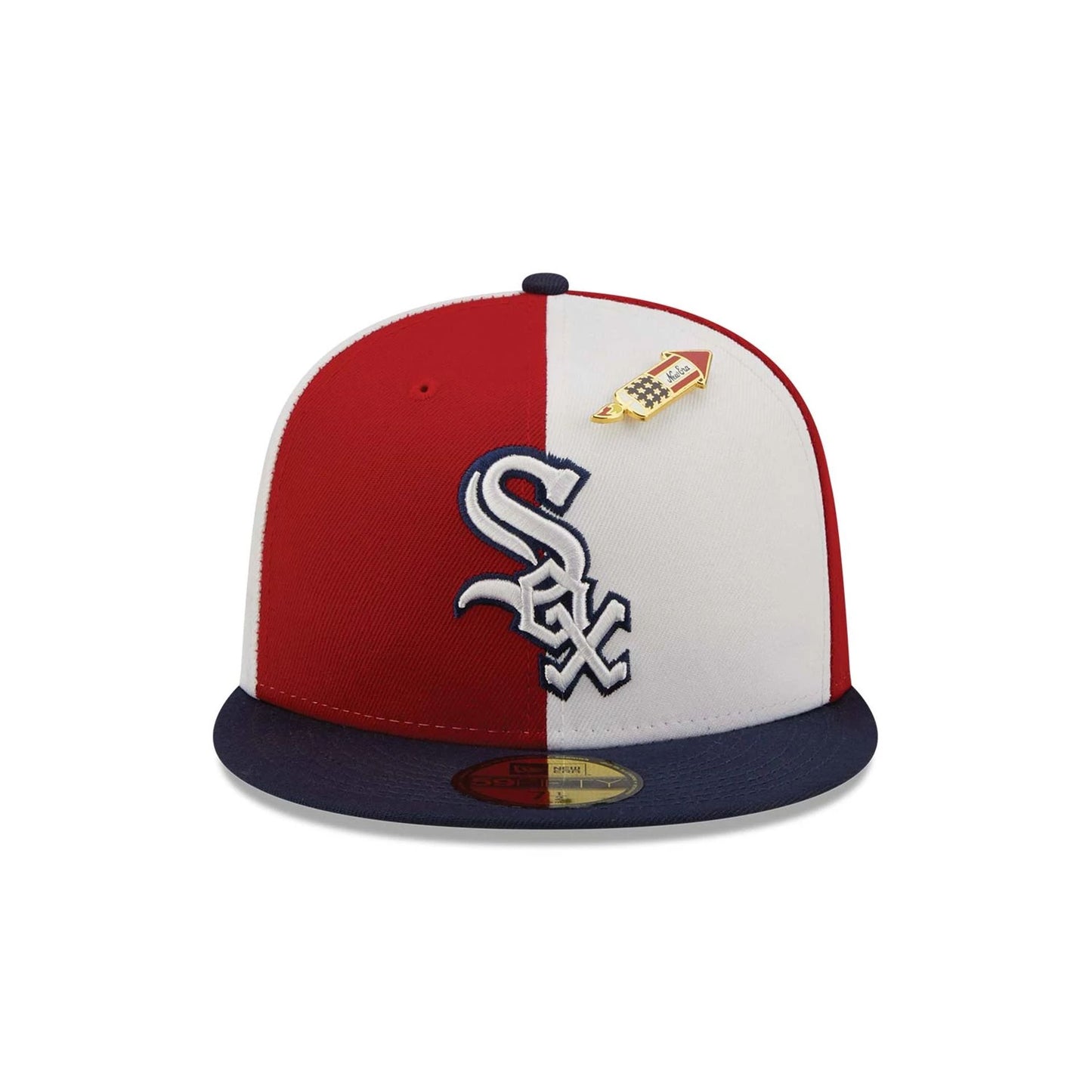 This is a Chicago White Sox Pinwheel Americana Red 59FIFTY Fitted Cap 4