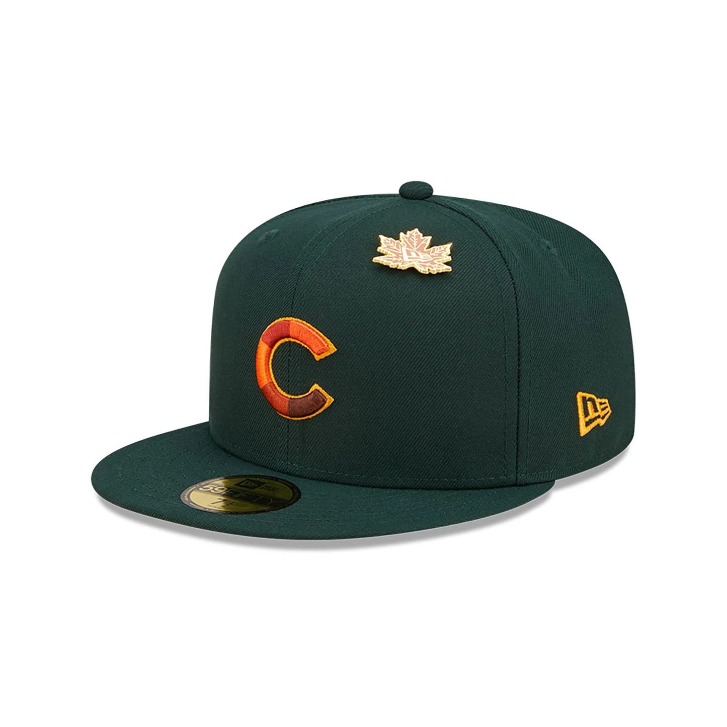 This is a Chicago Cubs Leafy Dark Green 59FIFTY Fitted Cap 3