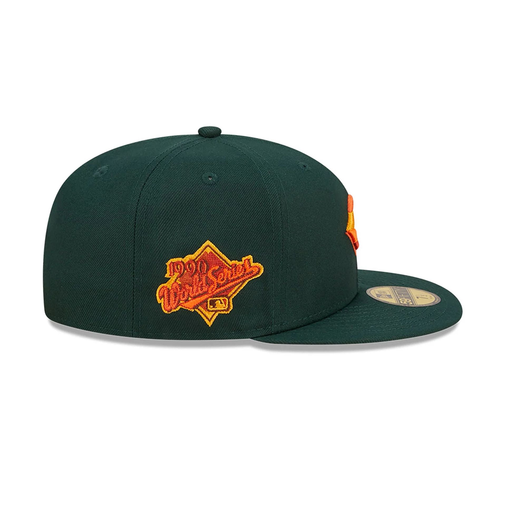 This is a Cincinnati Reds Leafy Dark Green 59FIFTY Fitted Cap 8