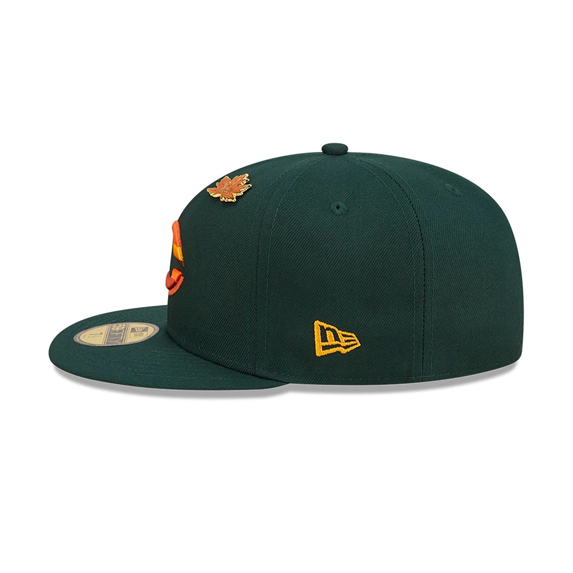 This is a Cincinnati Reds Leafy Dark Green 59FIFTY Fitted Cap 6