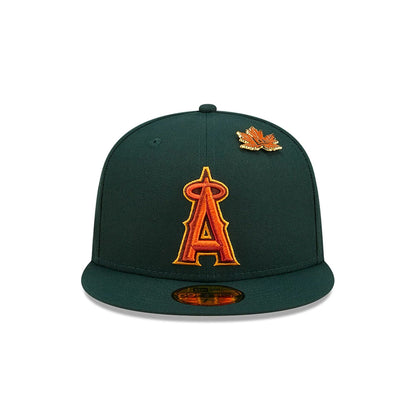 This is a LA Angels Leafy Dark Green 59FIFTY Fitted Cap 4