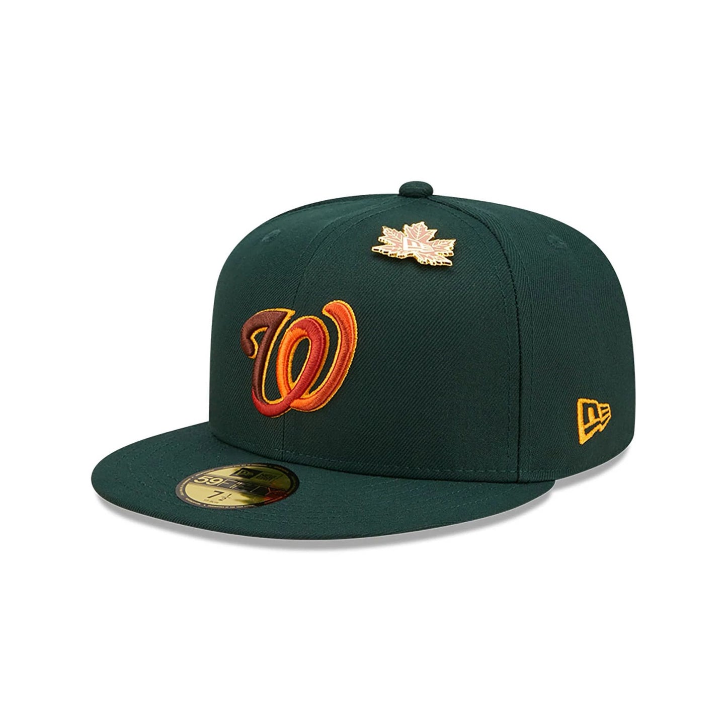 This is a Washington Nationals Leafy Dark Green 59FIFTY Fitted Cap 3