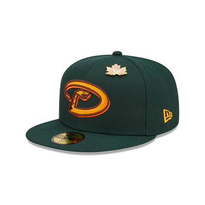 This is a Arizona Diamondbacks Leafy Dark Green 59FIFTY Fitted Cap 3