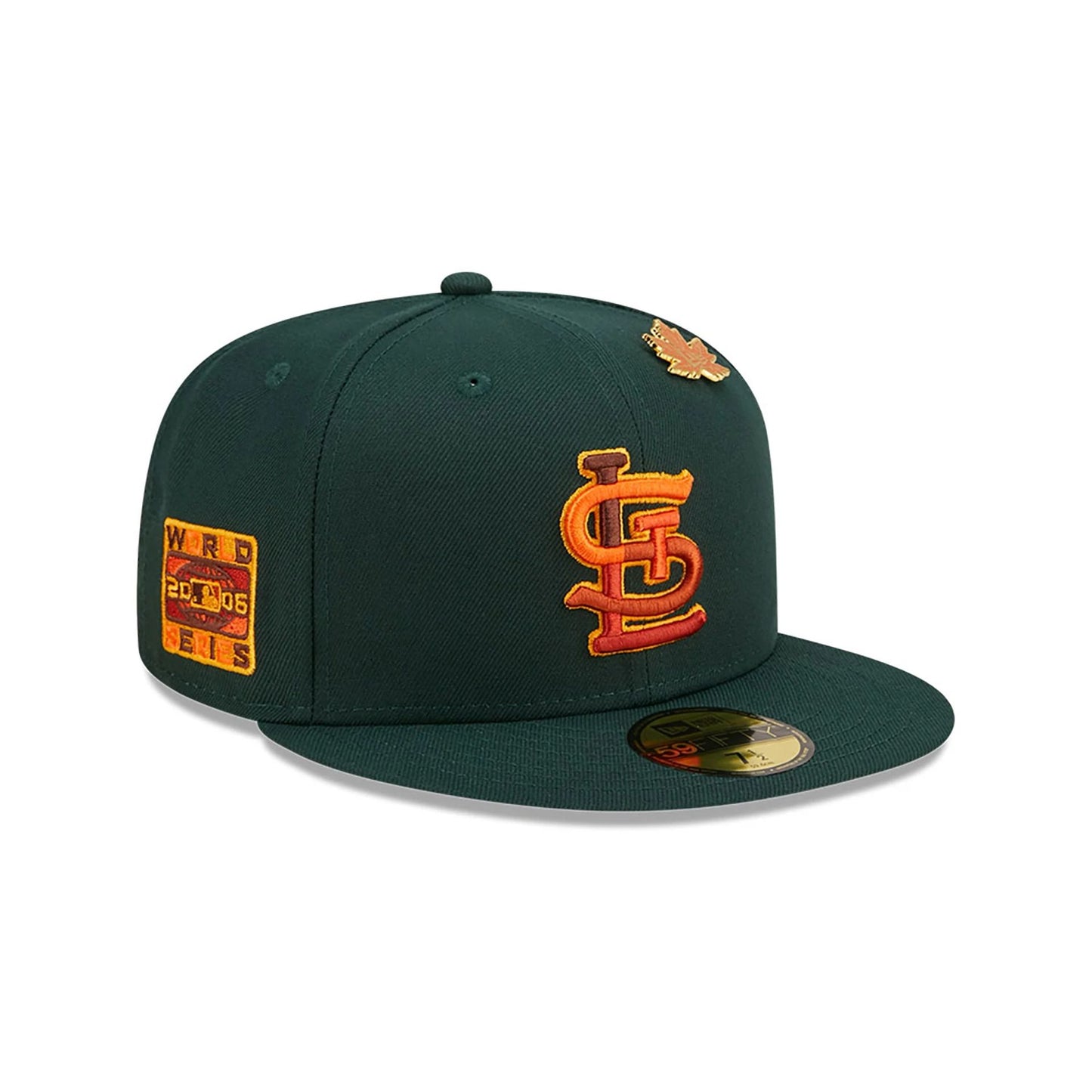 This is a St. Louis Cardinals Leafy Dark Green 59FIFTY Fitted Cap 1