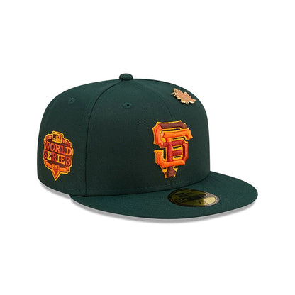 This is a San Francisco Giants Leafy Dark Green 59FIFTY Fitted Cap 1