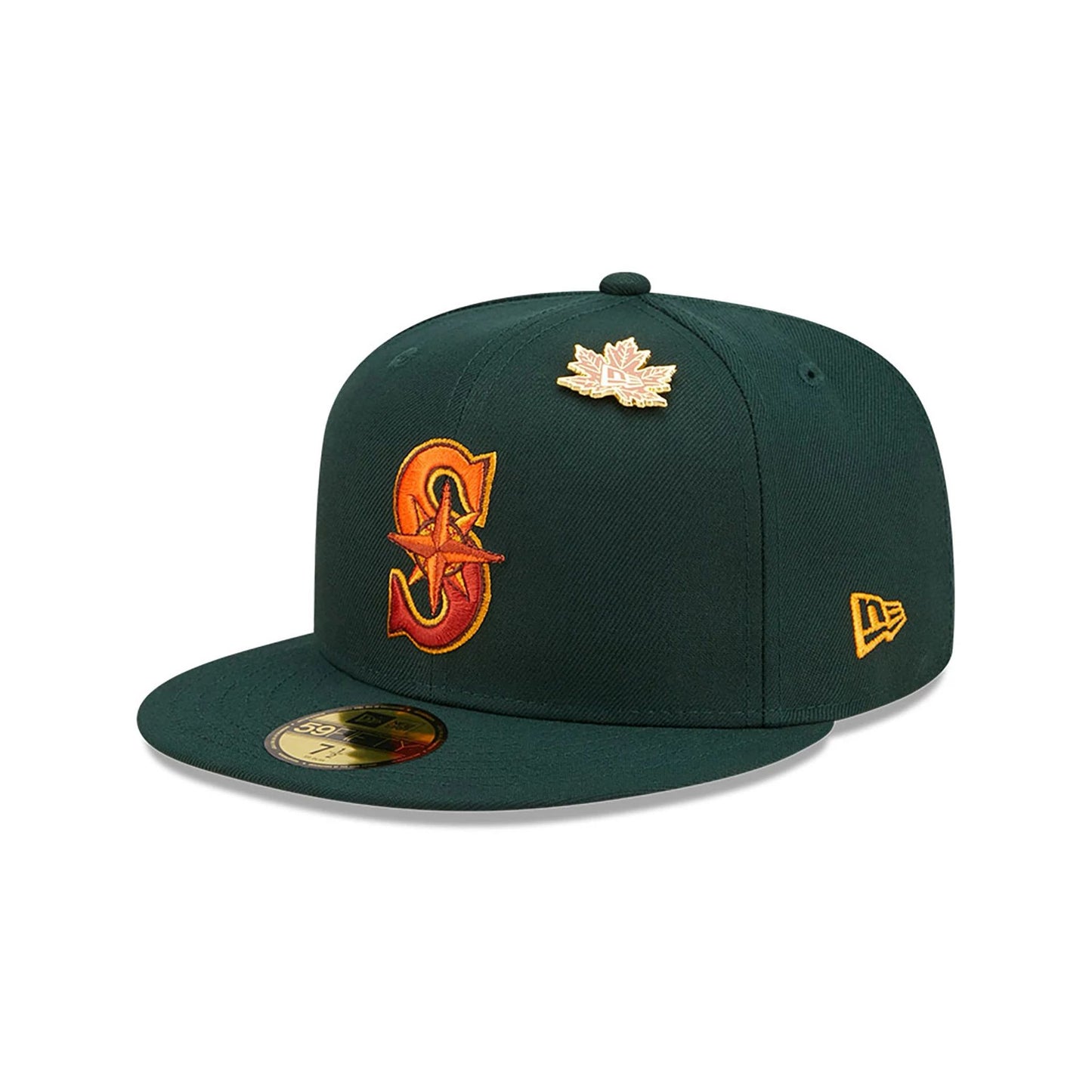 This is a Seattle Mariners Leafy Dark Green 59FIFTY Fitted Cap 3