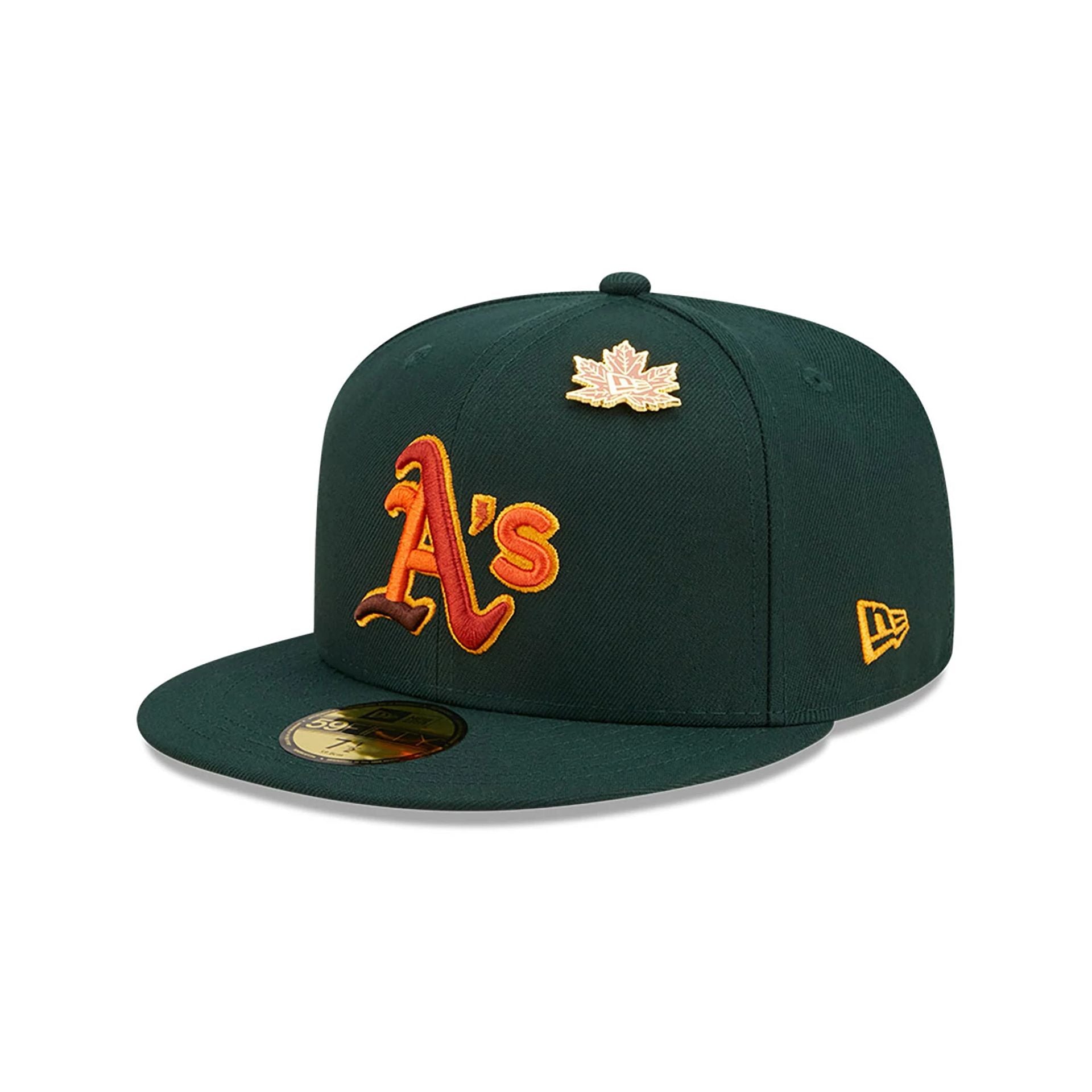 This is a Oakland Athletics Leafy Dark Green 59FIFTY Fitted Cap 3