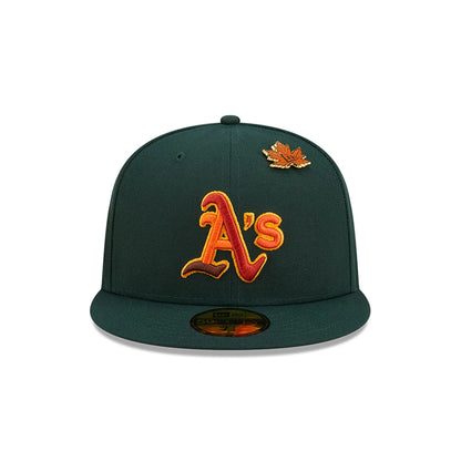 This is a Oakland Athletics Leafy Dark Green 59FIFTY Fitted Cap 4