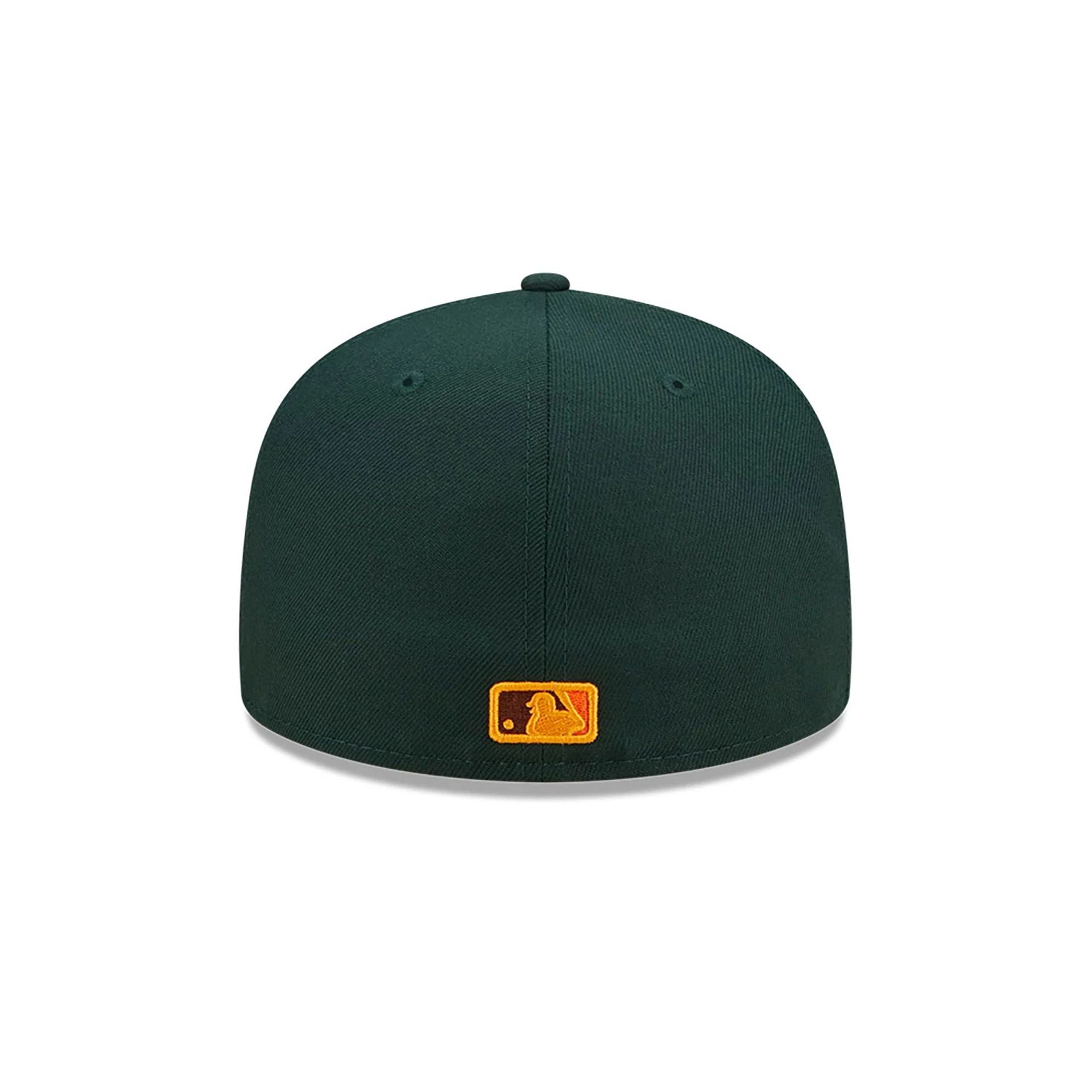 This is a Oakland Athletics Leafy Dark Green 59FIFTY Fitted Cap 6