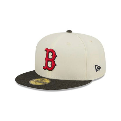 This is a Boston Red Sox MLB Black Denim Chrome White 59FIFTY Fitted Cap 4