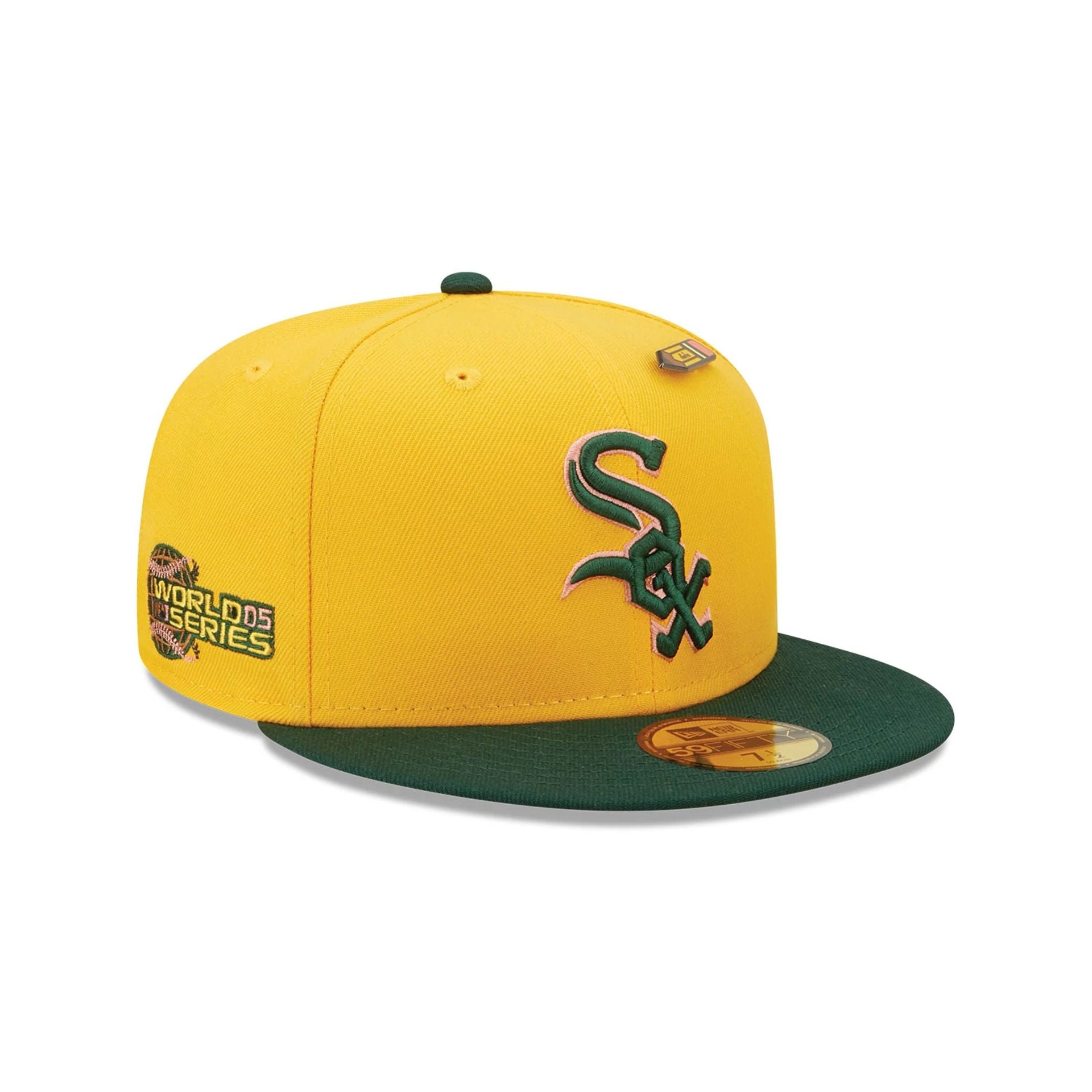 This is a Chicago White Sox Back to School Yellow 59FIFTY Fitted Cap 1