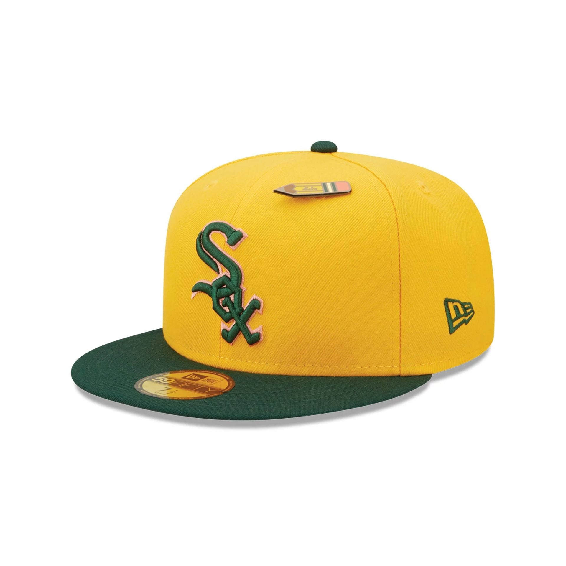 This is a Chicago White Sox Back to School Yellow 59FIFTY Fitted Cap 5