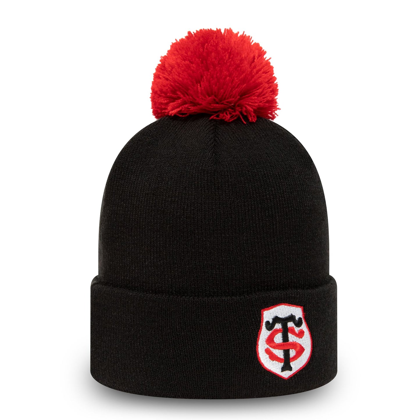 This is a Stade Toulousain Black Bobble Knit Beanie Hat 3