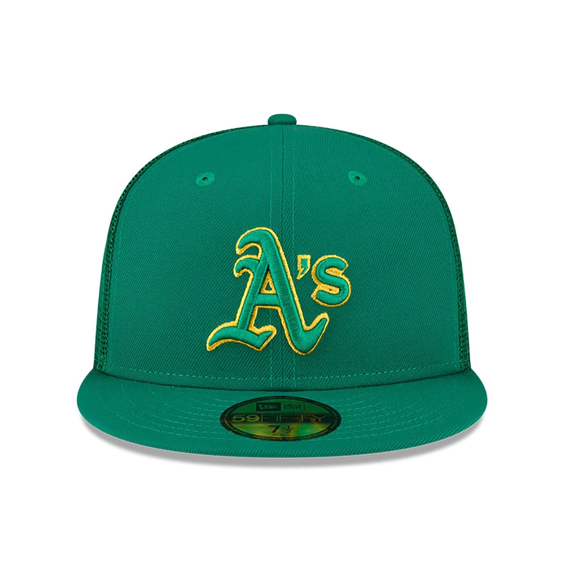 This is a Oakland Athletics MLB Spring Training Green 59FIFTY Fitted Cap 3