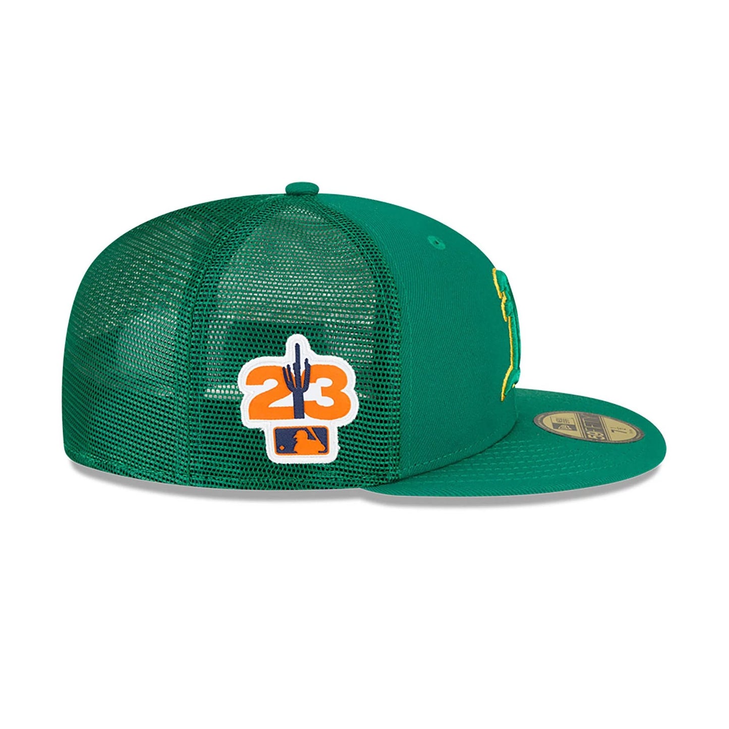 This is a Oakland Athletics MLB Spring Training Green 59FIFTY Fitted Cap 5