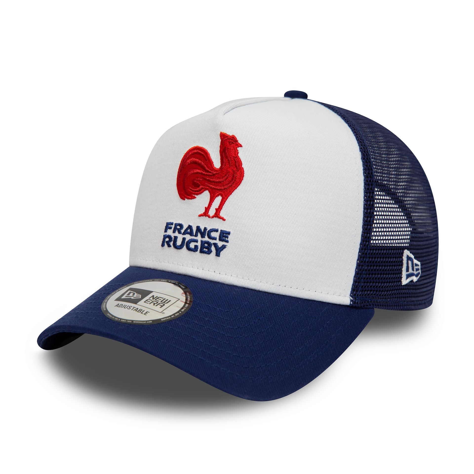 This is a French Federation Of Rugby White A-Frame Trucker Cap 1