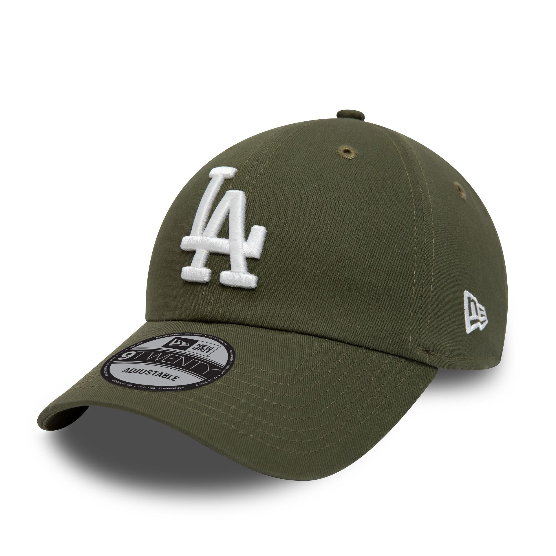 This is a LA Dodgers League Essential Green 9TWENTY Adjustable Cap 1