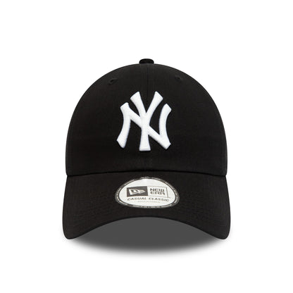 This is a New York Yankees League Essential White On Black 9TWENTY Adjustable Cap 2