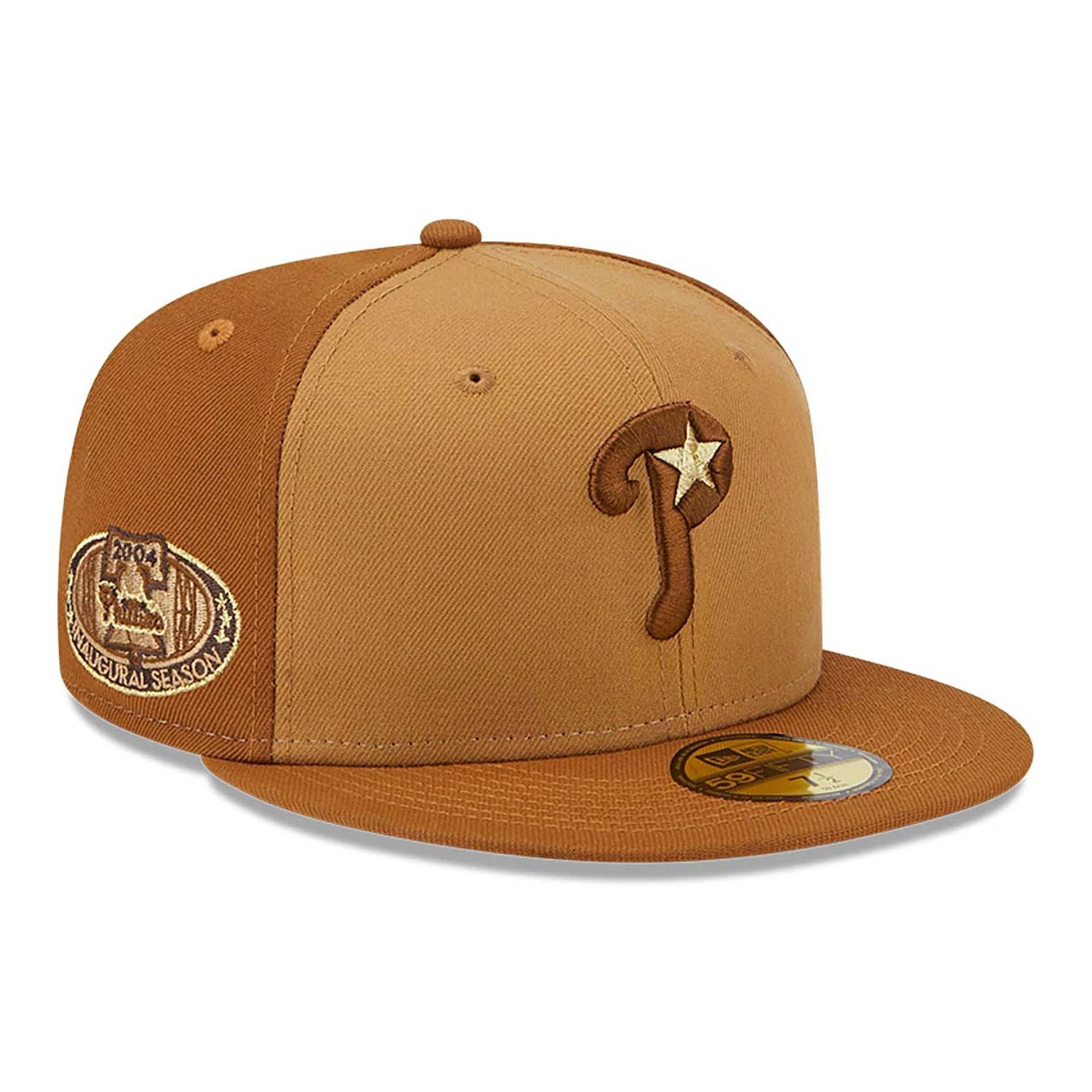 This is a Philadelphia Phillies Tri Tone Brown 59FIFTY Fitted Cap 1