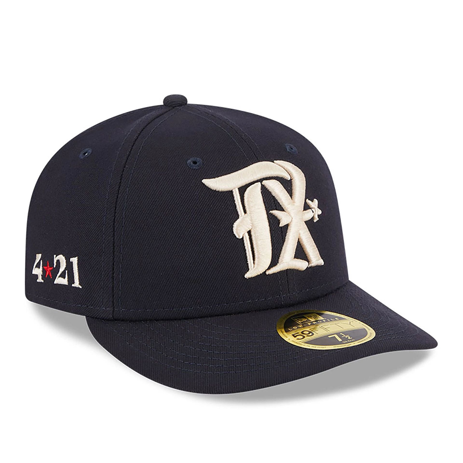 This is a Texas Rangers MLB City Connect 2024 Black Low Profile 59FIFTY Fitted Cap 1