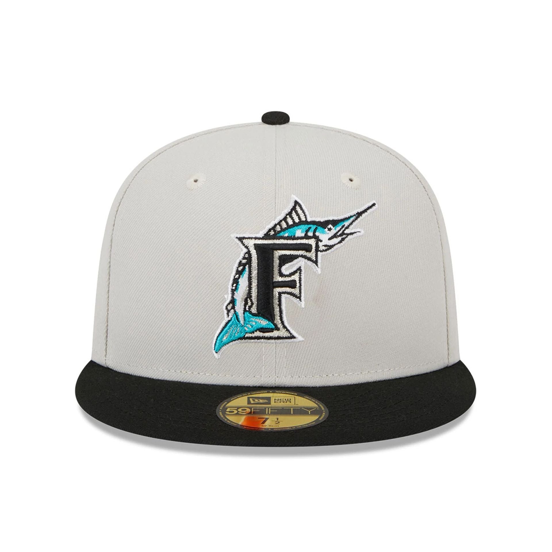 This is a Miami Marlins Varsity Letter Stone 59FIFTY Fitted Cap 4