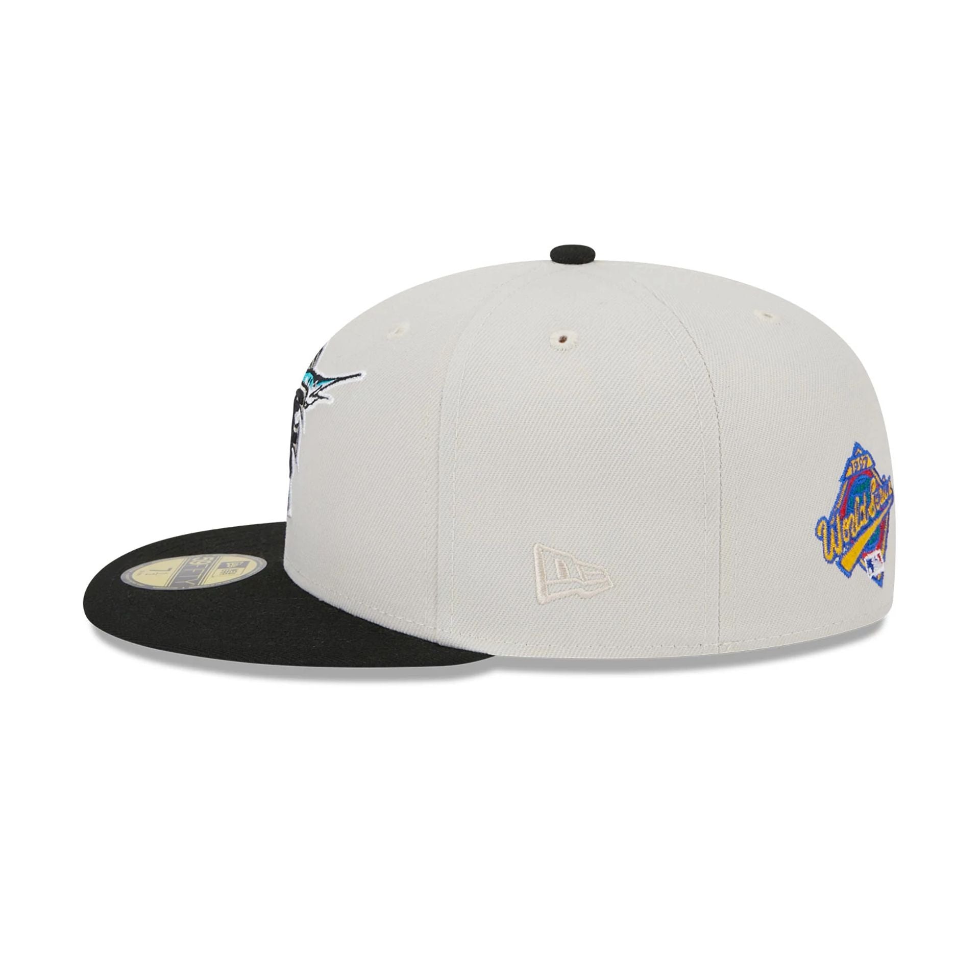 This is a Miami Marlins Varsity Letter Stone 59FIFTY Fitted Cap 5