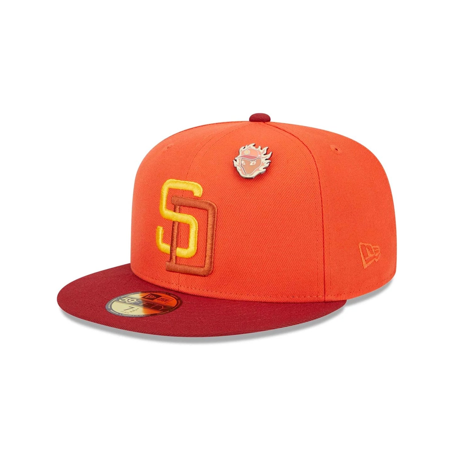 This is a San Diego Padres Outer Space Orange 59FIFTY Fitted Cap 1