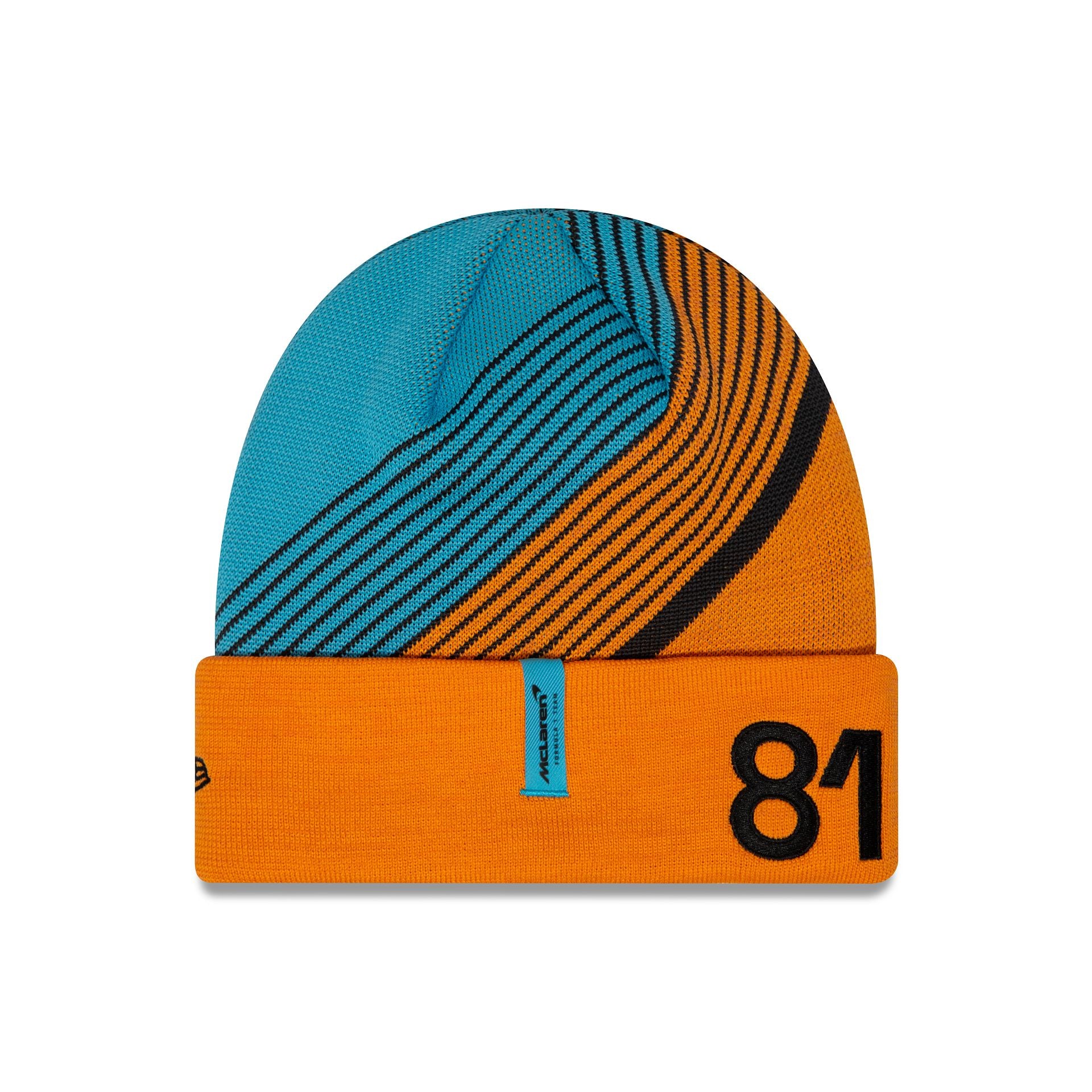 This is a McLaren Oscar Piastri Orange Cuff Beanie Hat 2