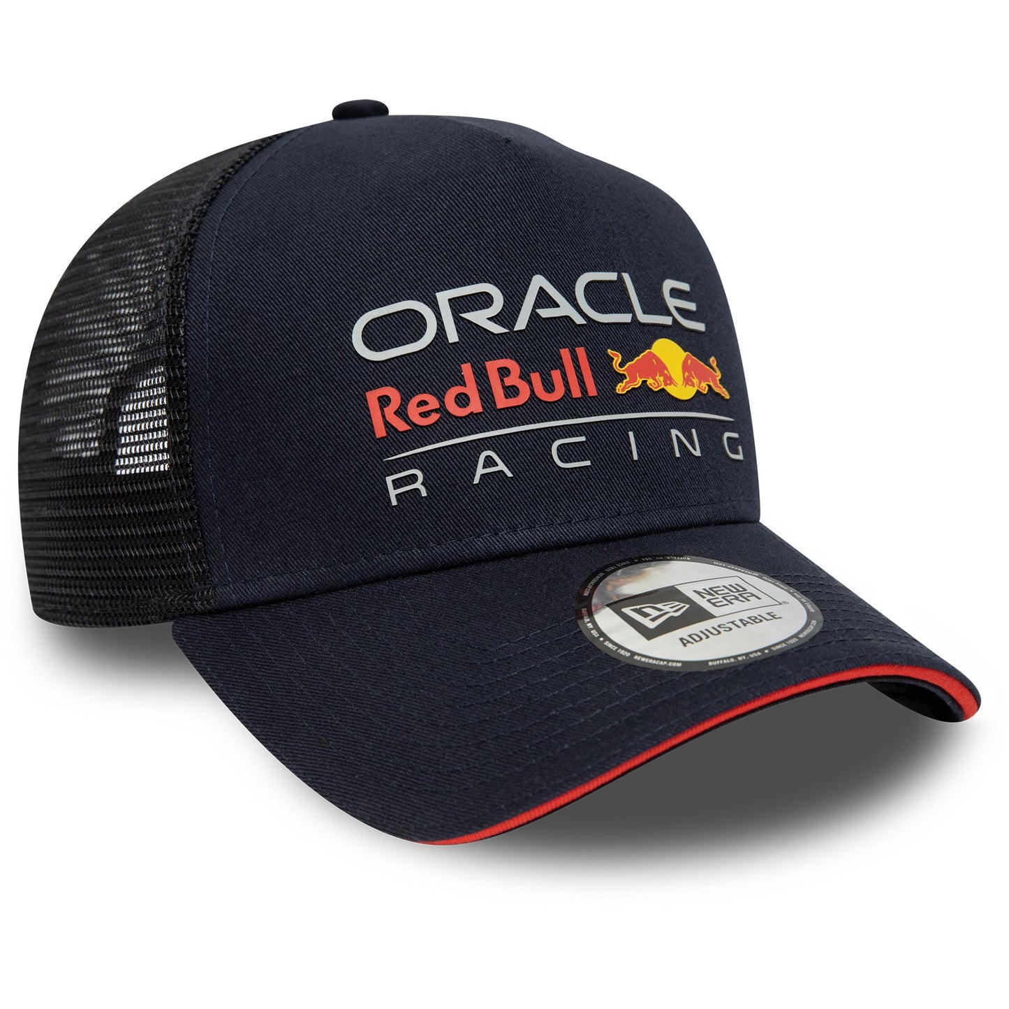 This is a Red Bull Essential Blue A-Frame Trucker Cap 3